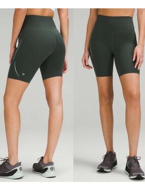 lululemon athletica High-Rise Bike Shorts — Dark Green